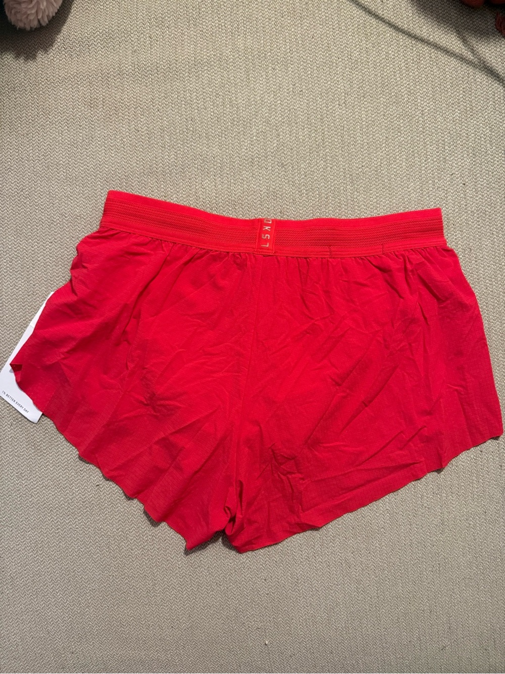 LSKD Accelerate 3” Mid Rise Running Short Scarlet - Picture 4 of 5